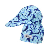 UPF 50+ Original Flap Hat - Swirly Sharks