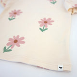 Butterfly Short Sleeve Cotton Tee - Picking Daisies - Cashew