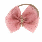 Glinda Bow Nylon Headband - Blush