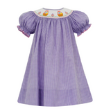 Easter Baskets S/S Bishop Dress - Lilac Gingham