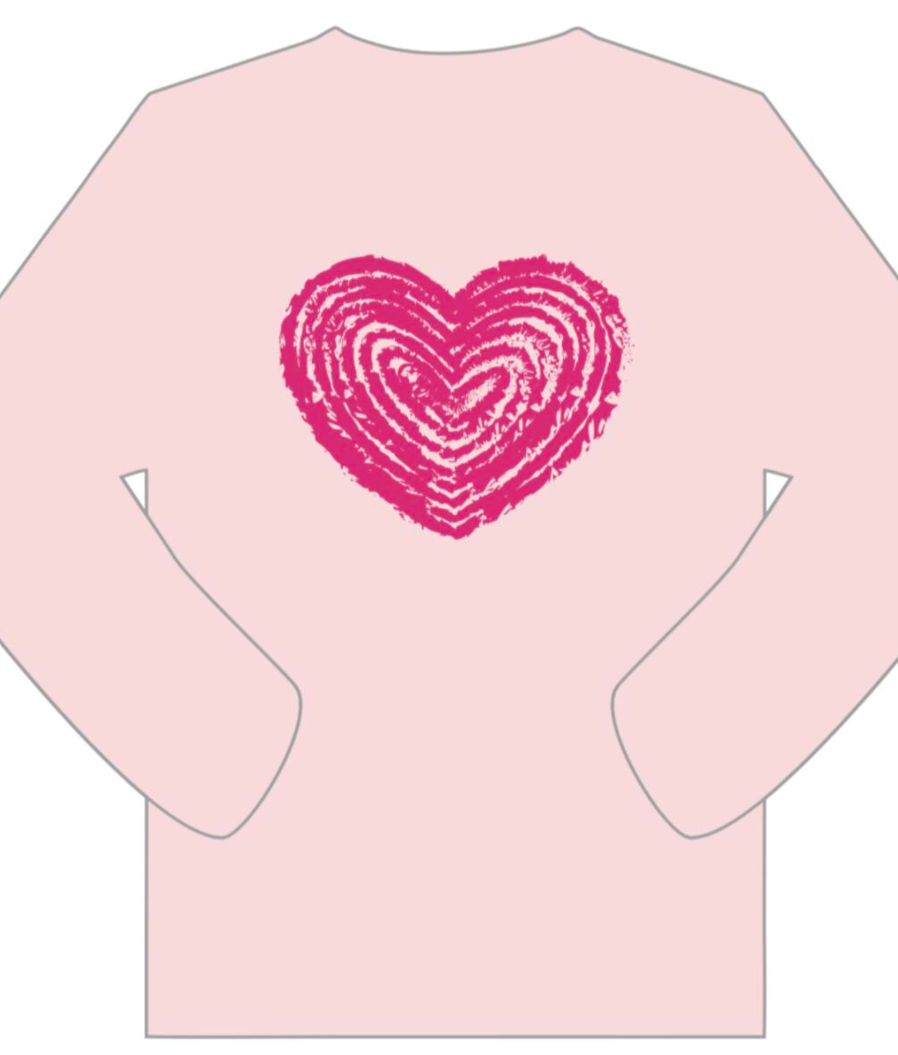 L/S Pink Heart T-Shirt