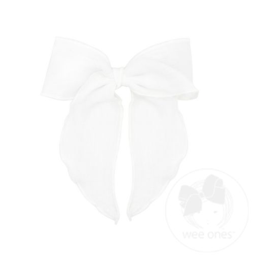 Medium Cotton Gauze Bowtie with Twisted Wrap and Whimsy Tails