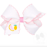 Embroidered Moonstitch Lemon Bow