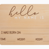 Hello My Name Is Wooden Sign