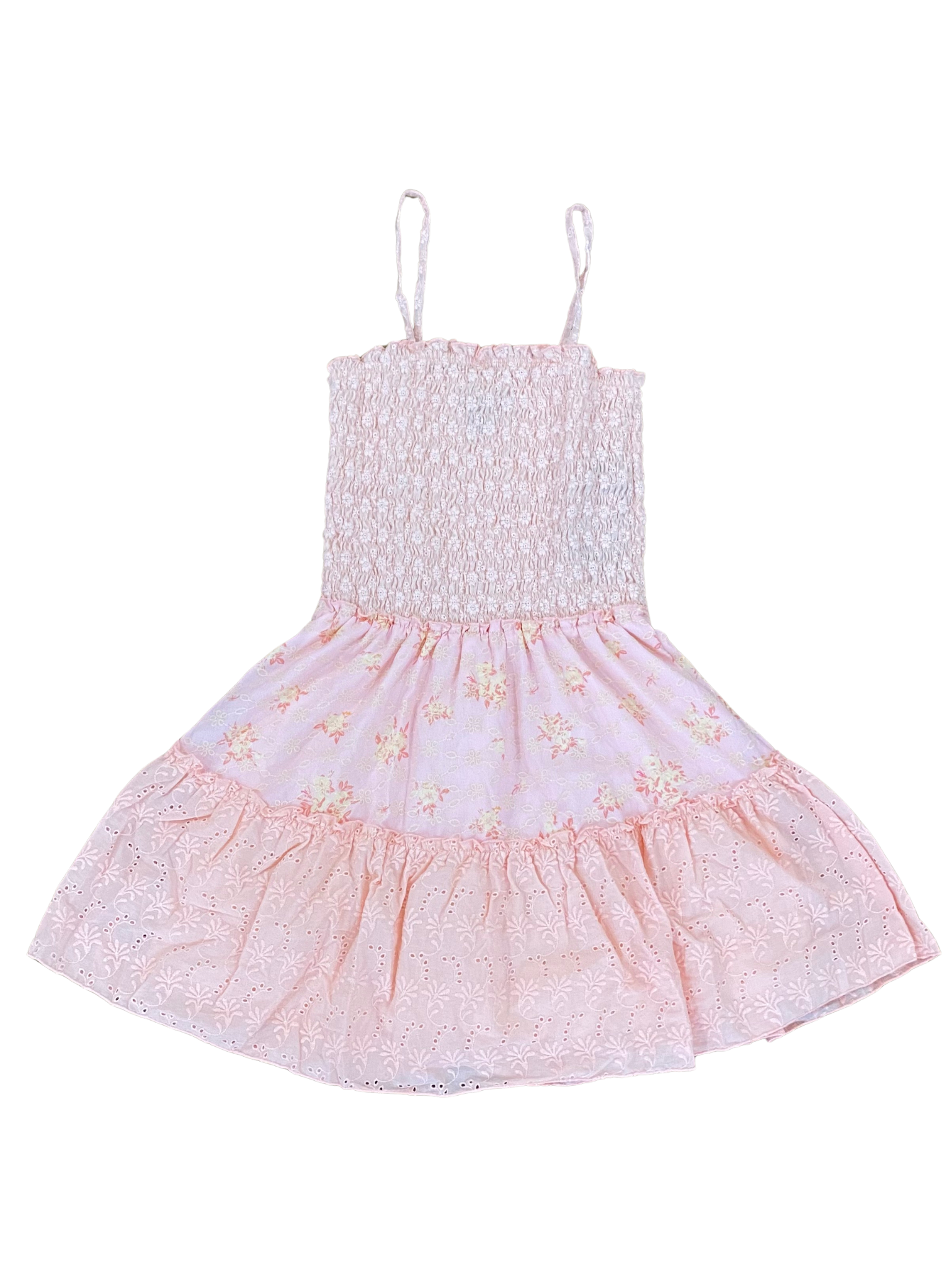 Pink Floral Eyelet Dress Tweedle Beedle Pink Floral Eyelet Dress Tweedle Beedle