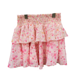 Pink Flower Eyelet Skirt