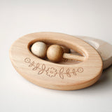 Wooden Toy - Boho Floral Rattle