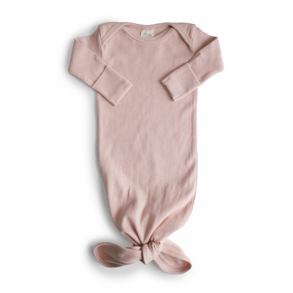 Ribbed Knotted Baby Gown - Color Options