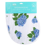 Burp Cloth and Bib | Hydrangeas