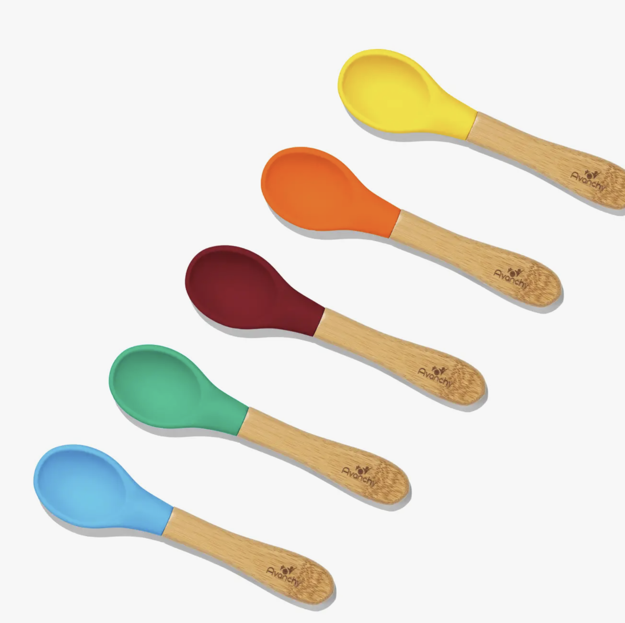 Avanchy - Stainless Steel Infant Spoons (2 Pack) Yellow