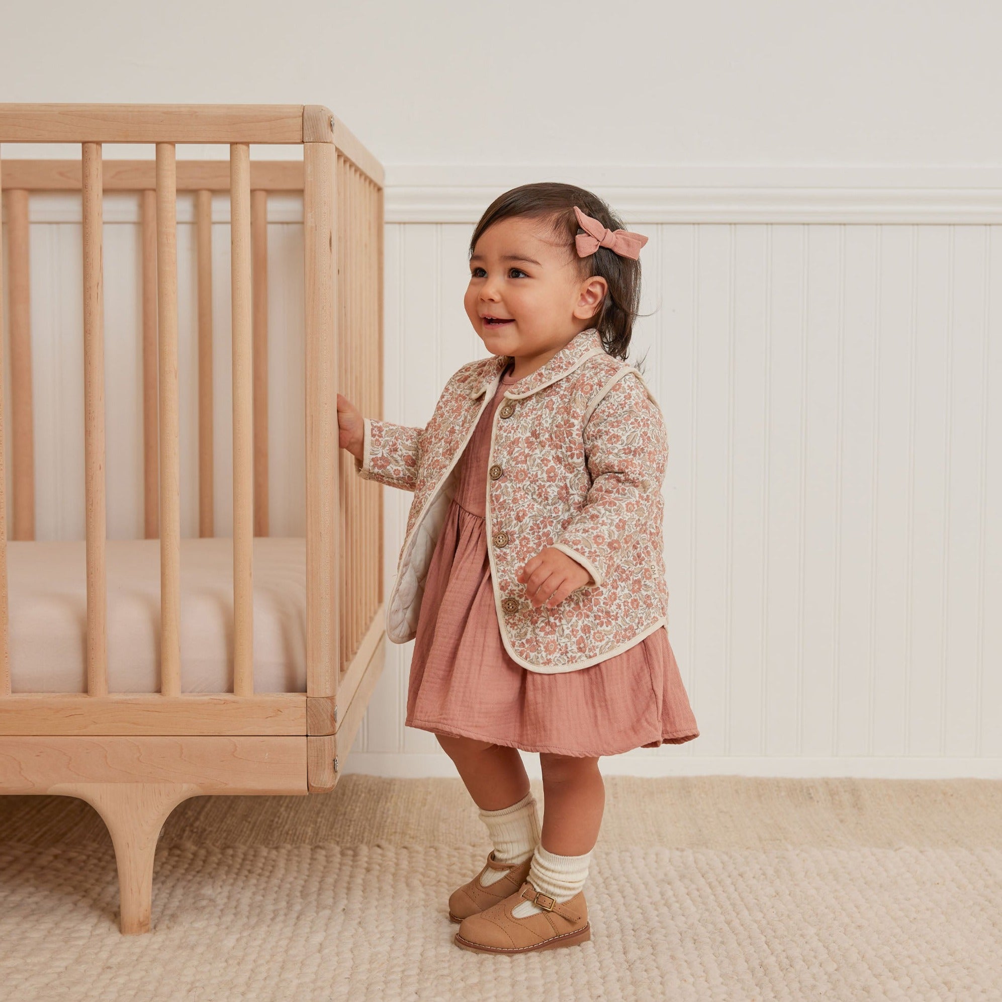 Quilted Jacket | Rose Garden quincy mae baby girl 