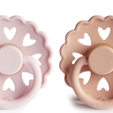 Frigg Andersen Natural Rubber Pacifier - White Lilac/Pretty in Peach