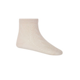 Cable Weave Ankle Sock | Ballet pink