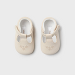 Velcro T-Strap Shoes - Tan, baby shoes, newborn shoes, t-strap, mary jane shoes