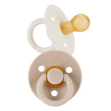 Natural Rubber Pacifier Sets - Coconut & Toast