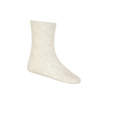 Scallop Weave Knee High Frill Sock-Light Oatmeal