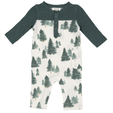 Contrast Sleeve Forest Romper
