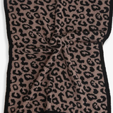 Kids Leopard Print Luxury Soft Throw Blanket- Coffee