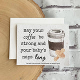 Baby Shower Card | Coffee & Naps | Seed Paper