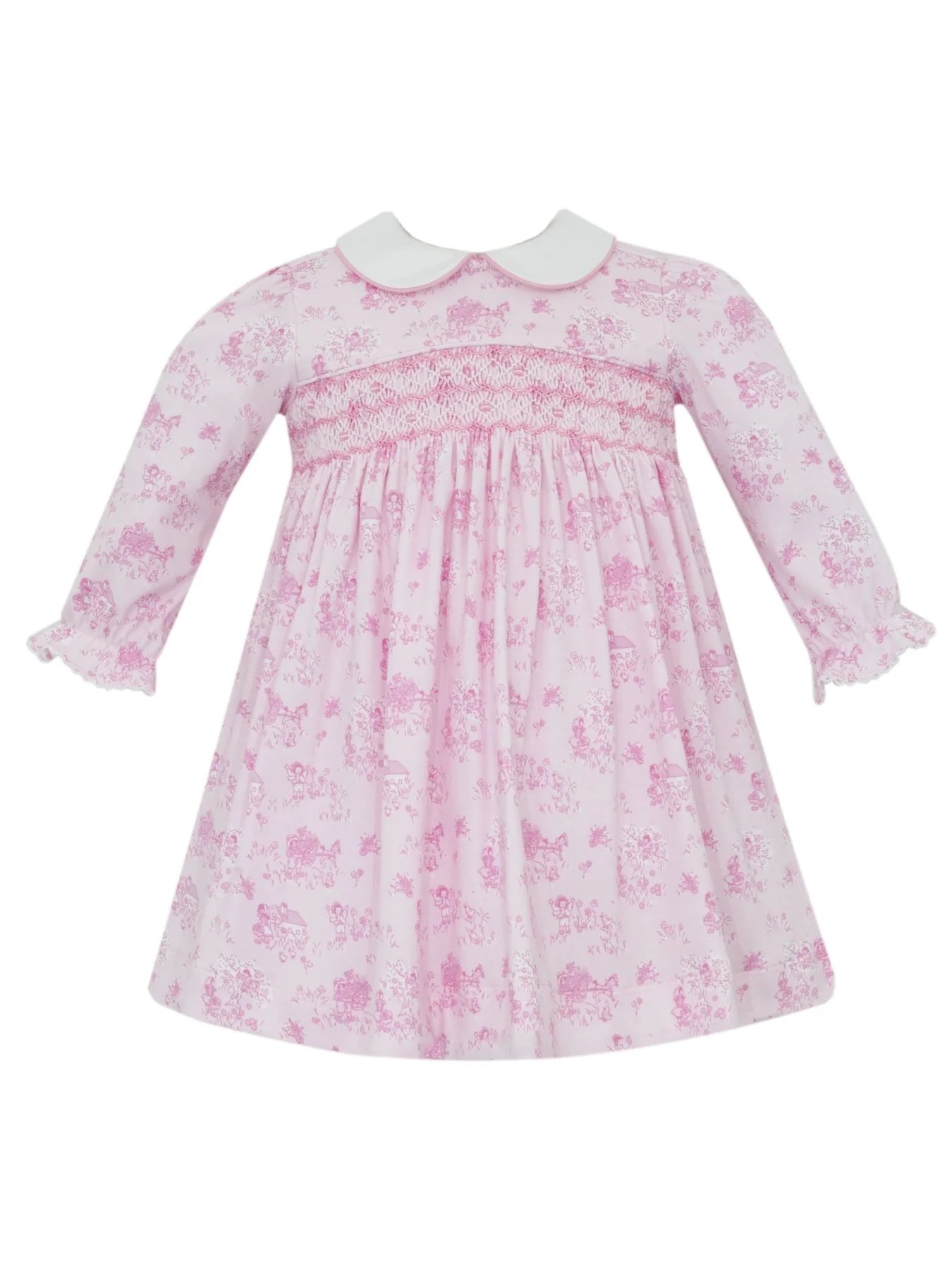 Pink French Toile Long Sleeve Knit Dress – Tweedle Beedle Pink French Toile Long Sleeve Knit Dress – Tweedle Beedle