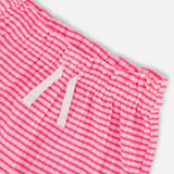 Crinkle Jersey Short-Vichy Pink