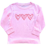 Light Pink Hearts Trio T-Shirt