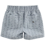 Seaside Pull On Short | Sharks On Grey