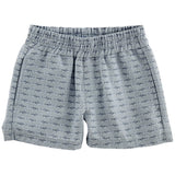 Seaside Pull On Short | Sharks On Grey