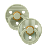 Bibs Studio 2 Pack | Sage Stripe Anatomical Nipple