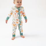 Crayon Pumpkins 2 Way Zipper Romper