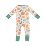 Crayon Pumpkins 2 Way Zipper Romper