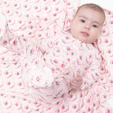 Rose Garden Trellis 2 Way Ruffle Zipper Footie