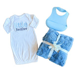 Little Brother Newborn White Gown