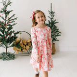 Gwendolyn Dress in Santa Cocoa | Girls Christmas