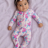 2-Way Zip Ruffle Footie, Garden Secrets