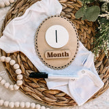 Scalloped Edge Monthly Milestone Dry Erase Sign