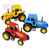 3.75" Die-Cast Pull Back Farm Tractors