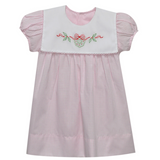 Pink Reese Dress with Embroidered Wreath