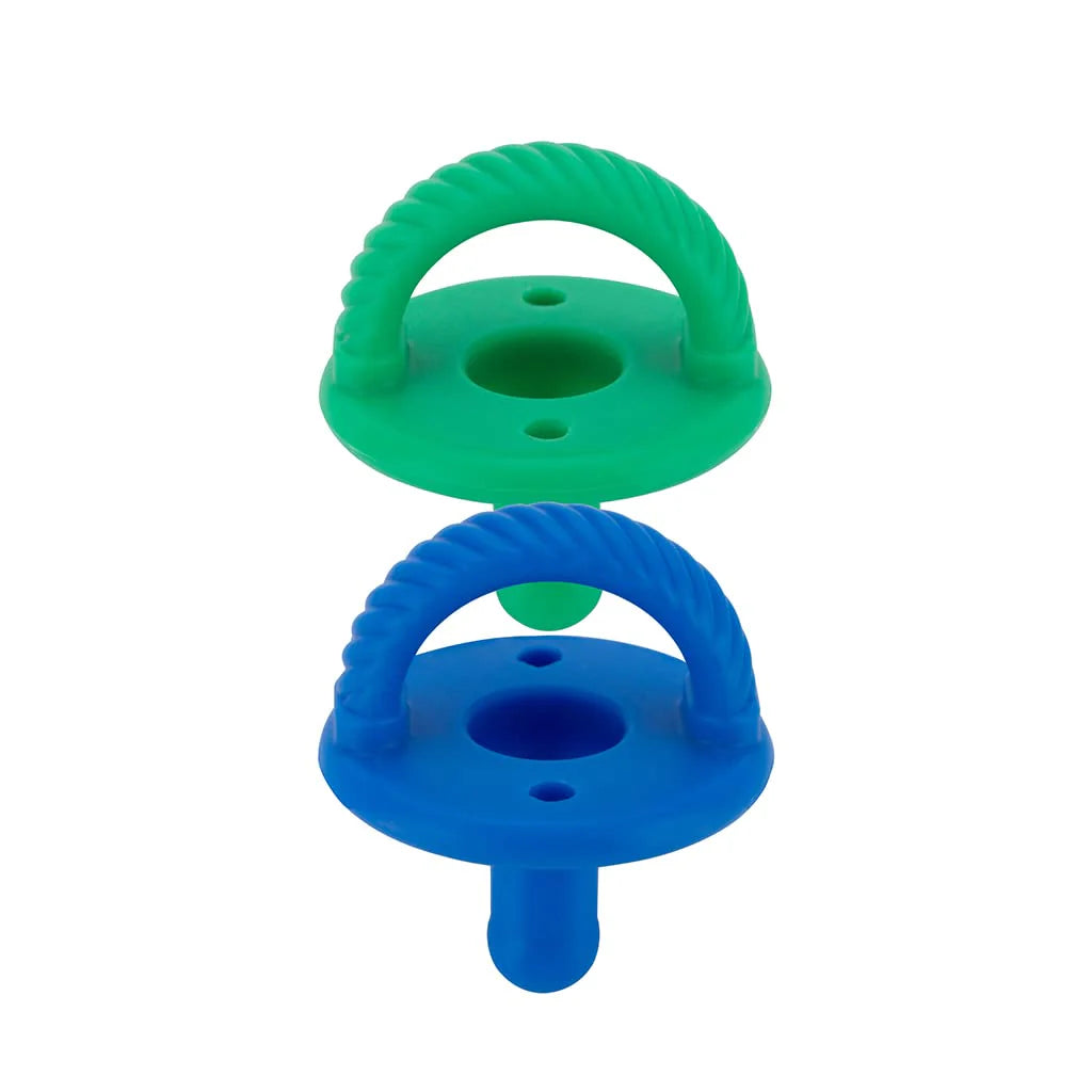Sweetie Soother Pacifier | Hero Blue + Clover – Tweedle Beedle