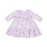 Sweet Dream Florals - Smocked Ruffle Long Sleeve Tiered Dress + Leggings