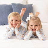 Kids PJ Set | Santa Baby Blue