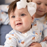 Baby PJ Onesie | Santa Baby Blue