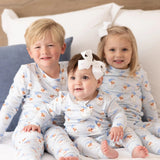 Kids PJ Set | Santa Baby Blue