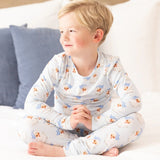Kids PJ Set | Santa Baby Blue