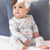 Baby PJ Onesie | Santa Baby Blue