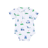 Vintage Golf Carts Blue Polo Bodysuit