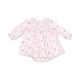 Ogee Lace Floral Long Sleeve Smocked Ruffle Bubble with Skirt