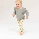 Waffle Shirt with Sunflower Flair Pants