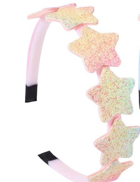 Girls Glitter Headbands Stars