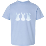 Blue Gingham Bunny Trio